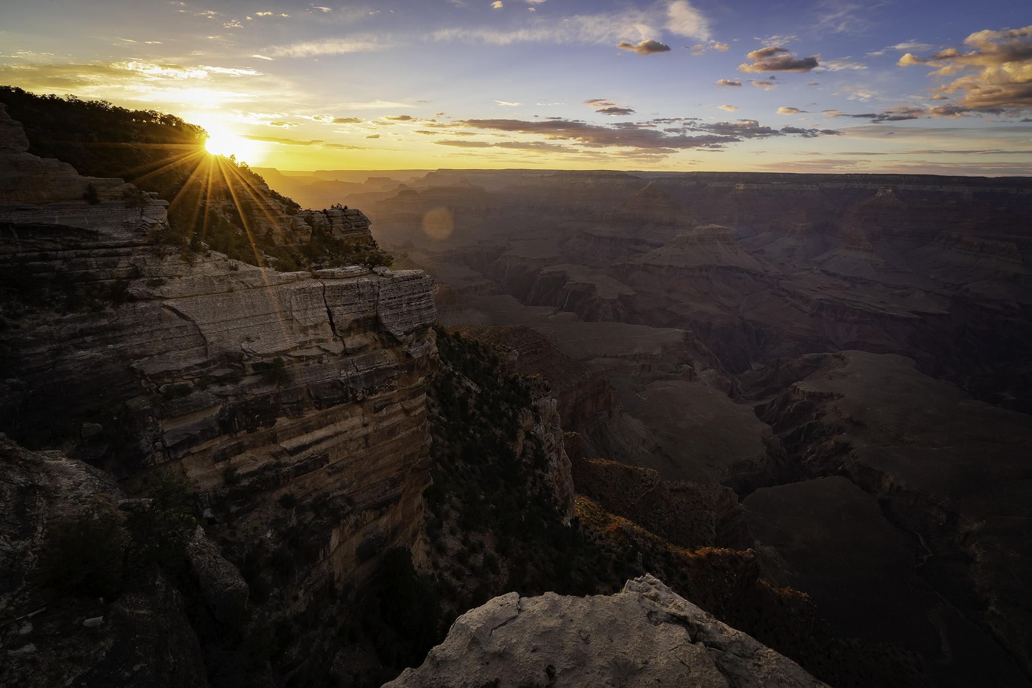 Sunset at Mather Point, Grand Canyon National Park.